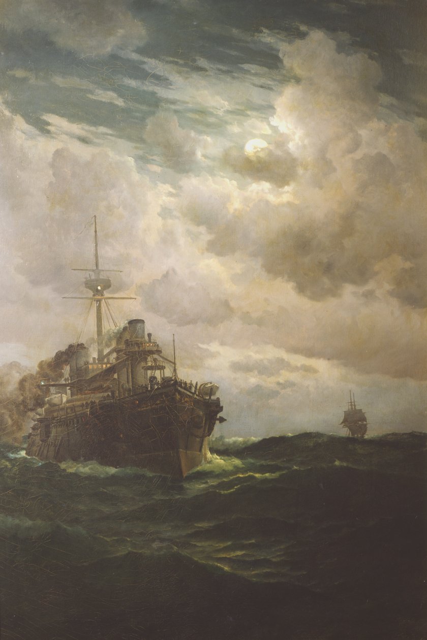 Slagschip Lepanto door Eduardo de Martino