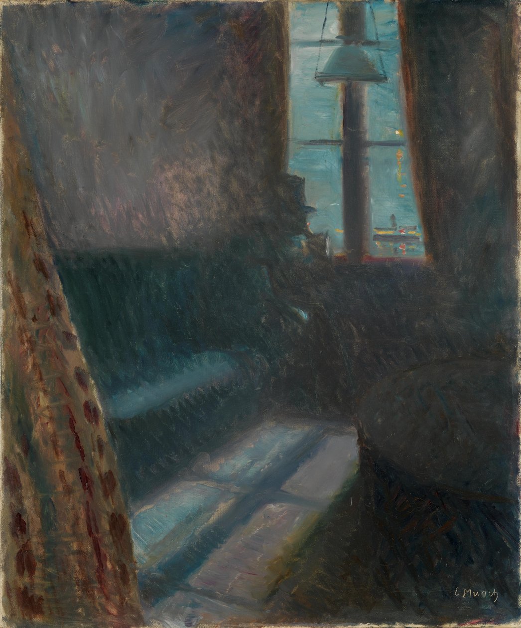 Nacht door Edvard Munch