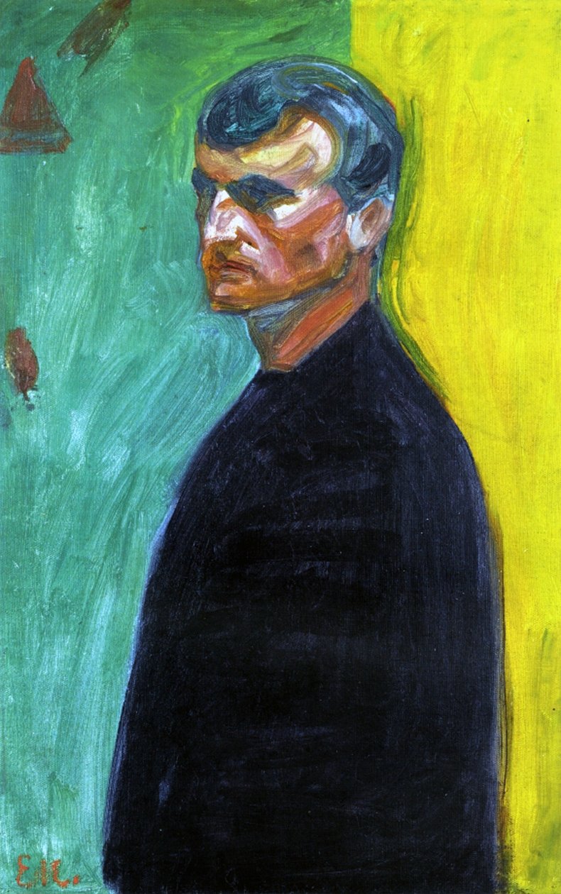 Zelfportret, c.1904 door Edvard Munch