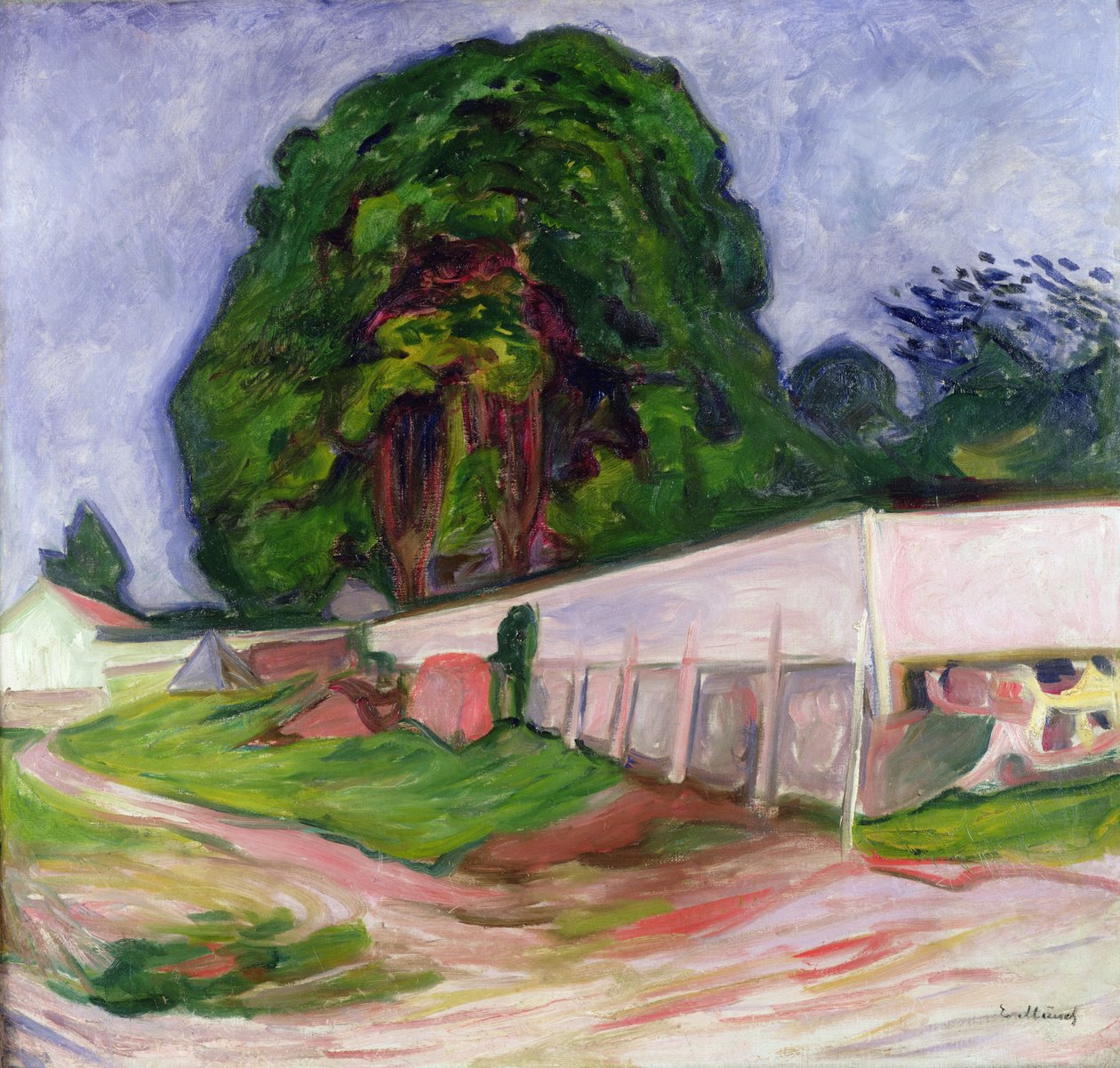 Zomernacht in Asgardstrand, 1904 door Edvard Munch