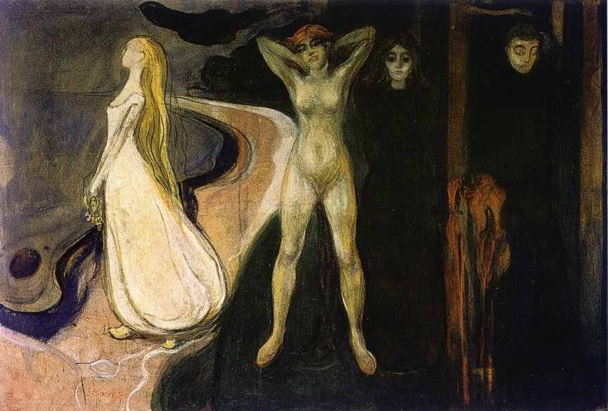 De vrouw in drie stadia door Edvard Munch