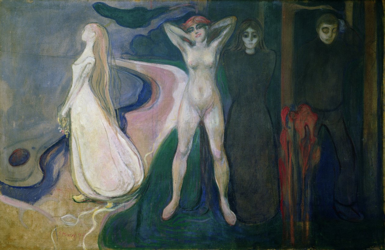 Vrouw in drie stadia (Sfinx) door Edvard Munch