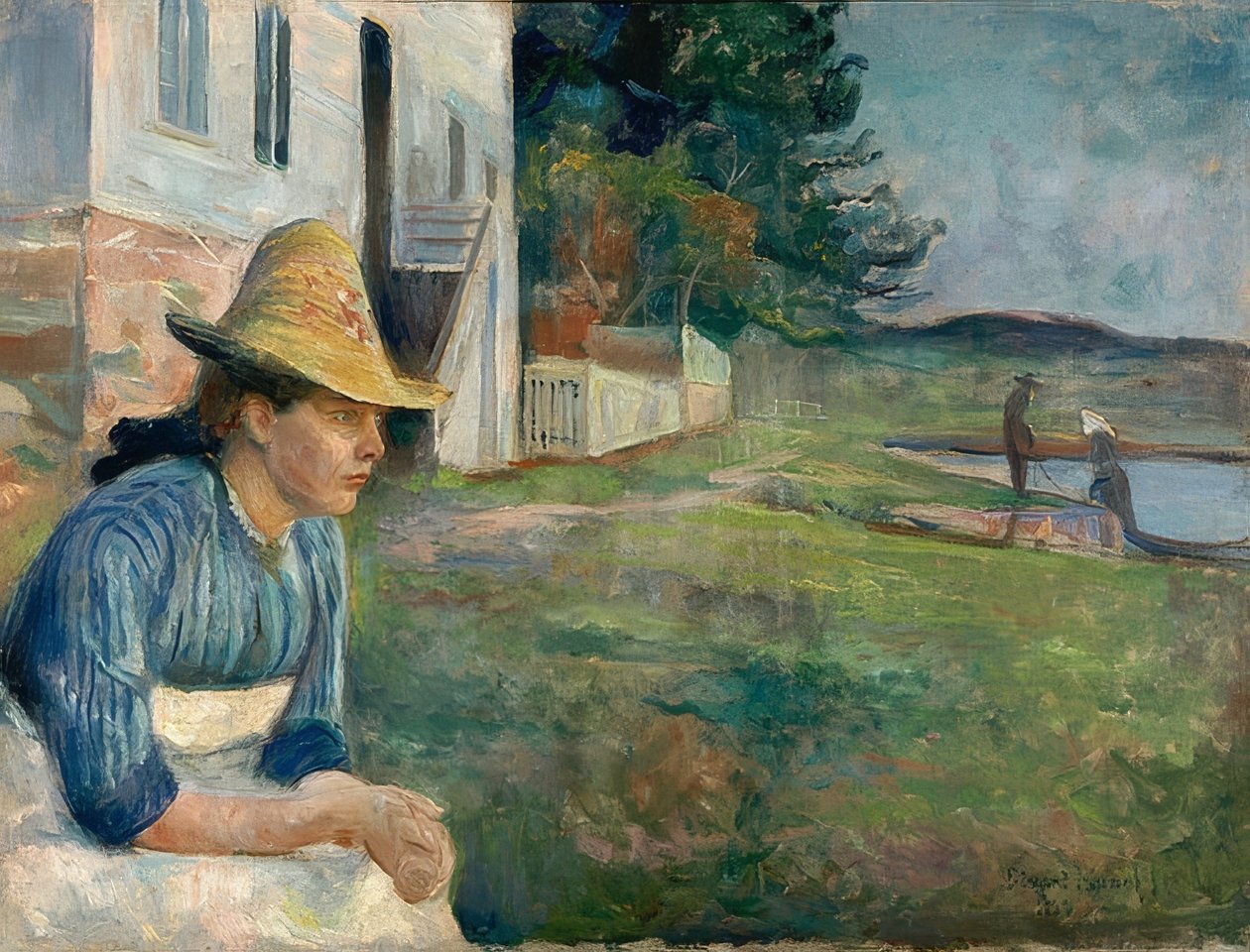 Avond. 1888 door Edvard Munch