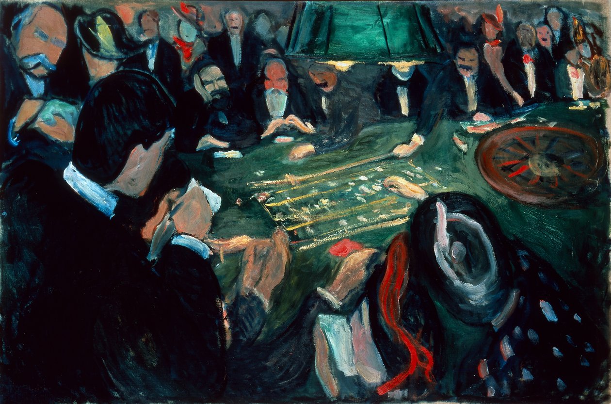 Aan de roulettetafel in Monte Carlo door Edvard Munch