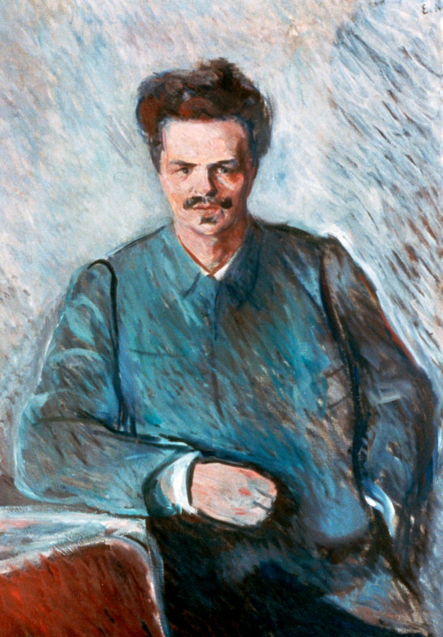 August Strindberg, 1892 door Edvard Munch