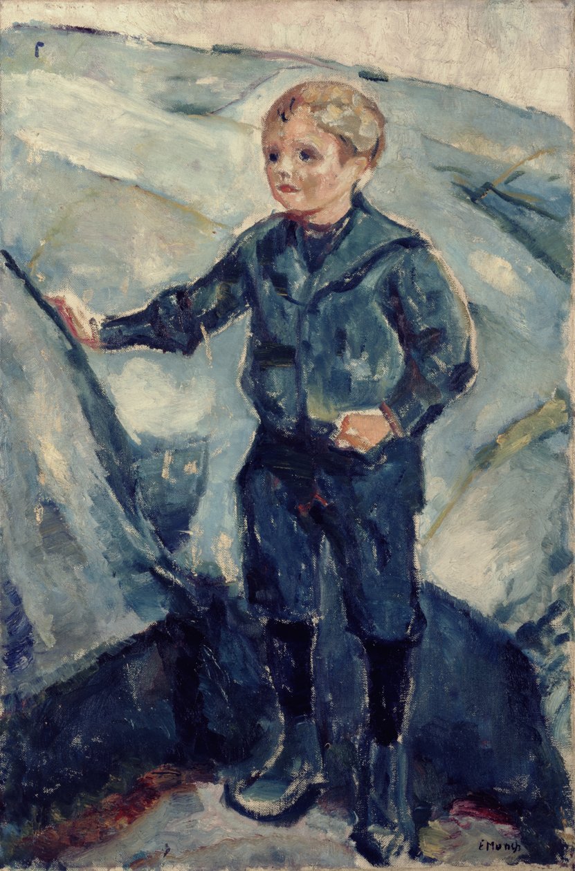 Jongen in Blauw, c.1900 door Edvard Munch