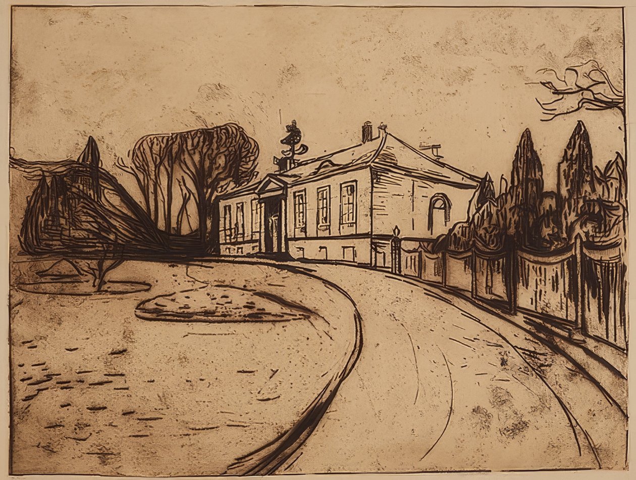 Het huis. 1902 door Edvard Munch