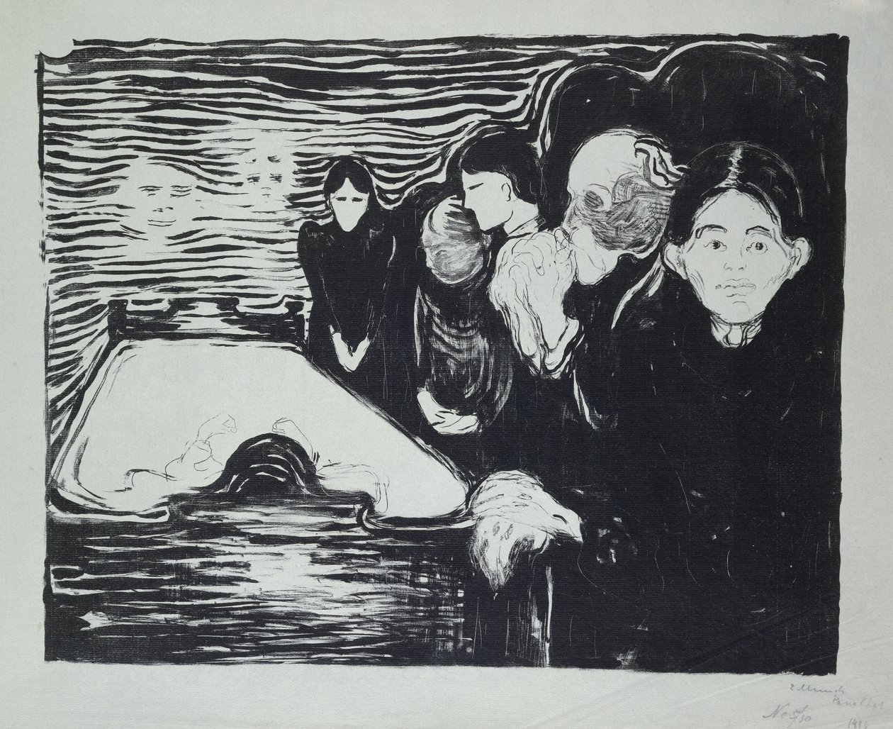 Doodsstrijd door Edvard Munch