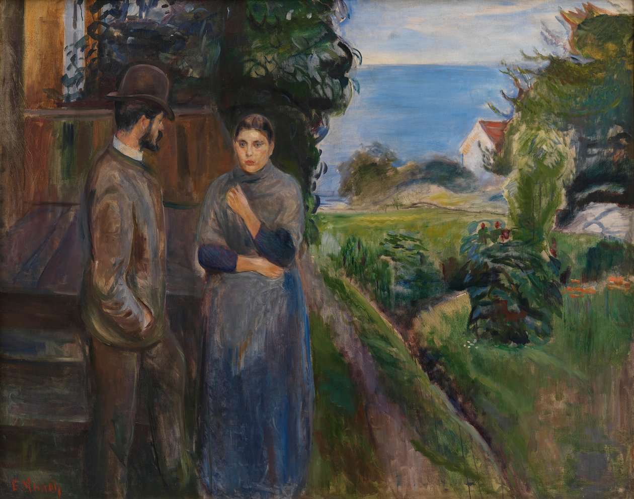 Avondgesprek door Edvard Munch