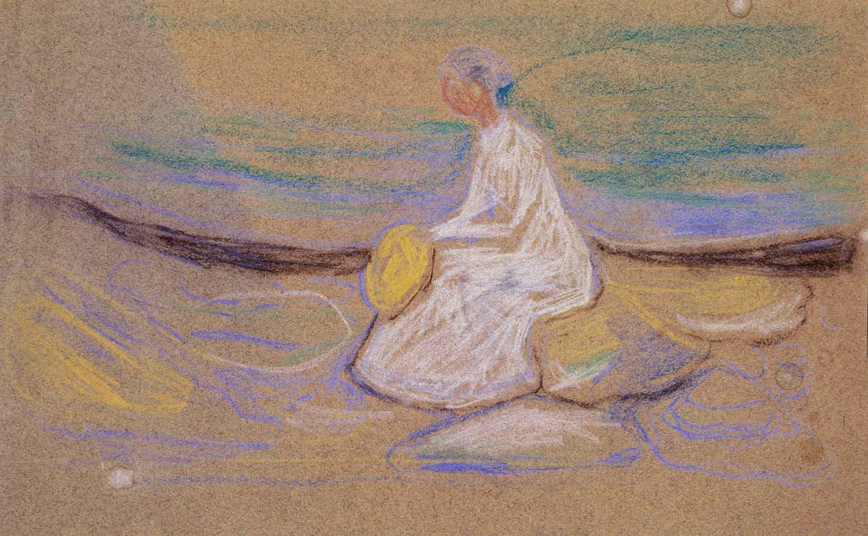 Meisje op het strand door Edvard Munch