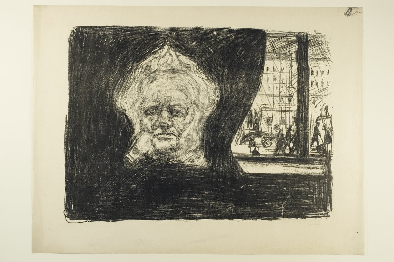 Henrik Ibsen in het Grand Café door Edvard Munch