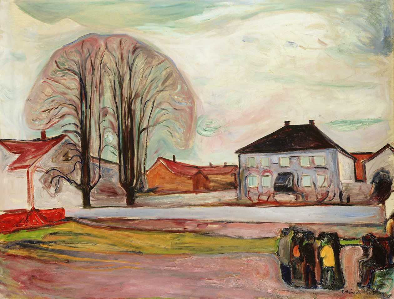 Huis in Aasgaardstrand door Edvard Munch