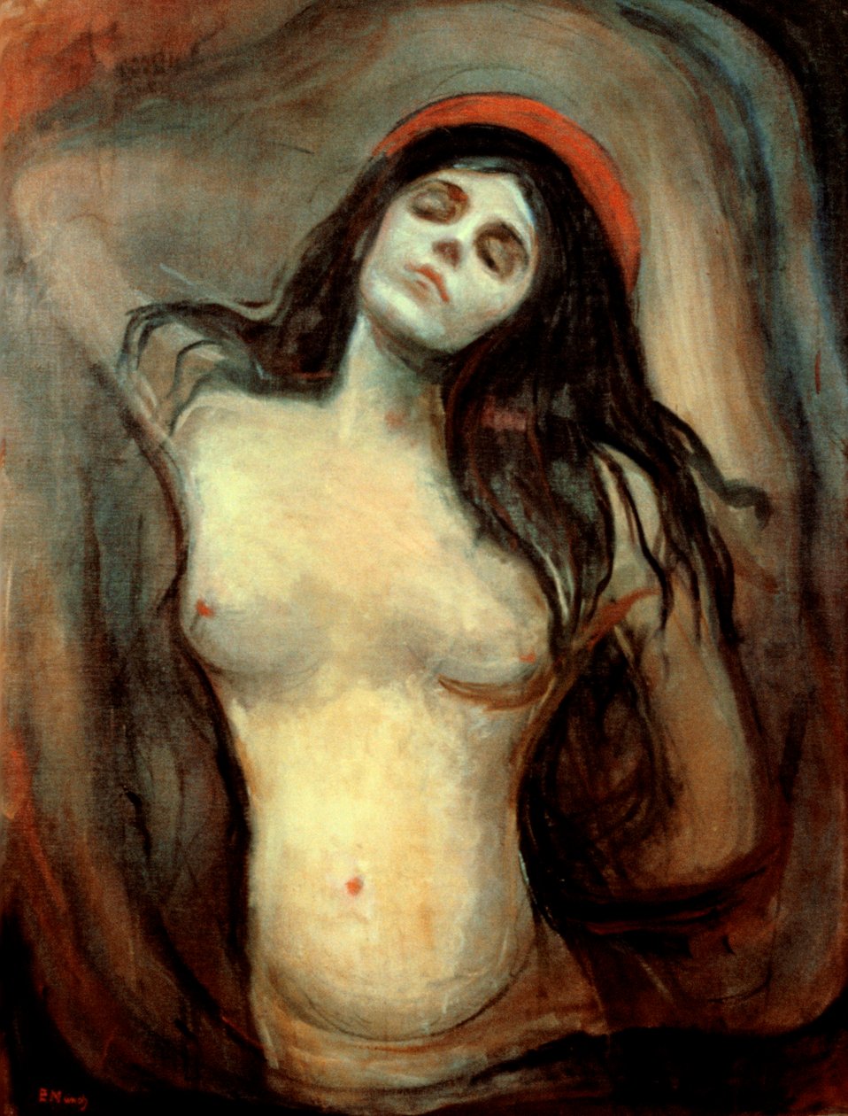 Madonna, 1894-1895 door Edvard Munch