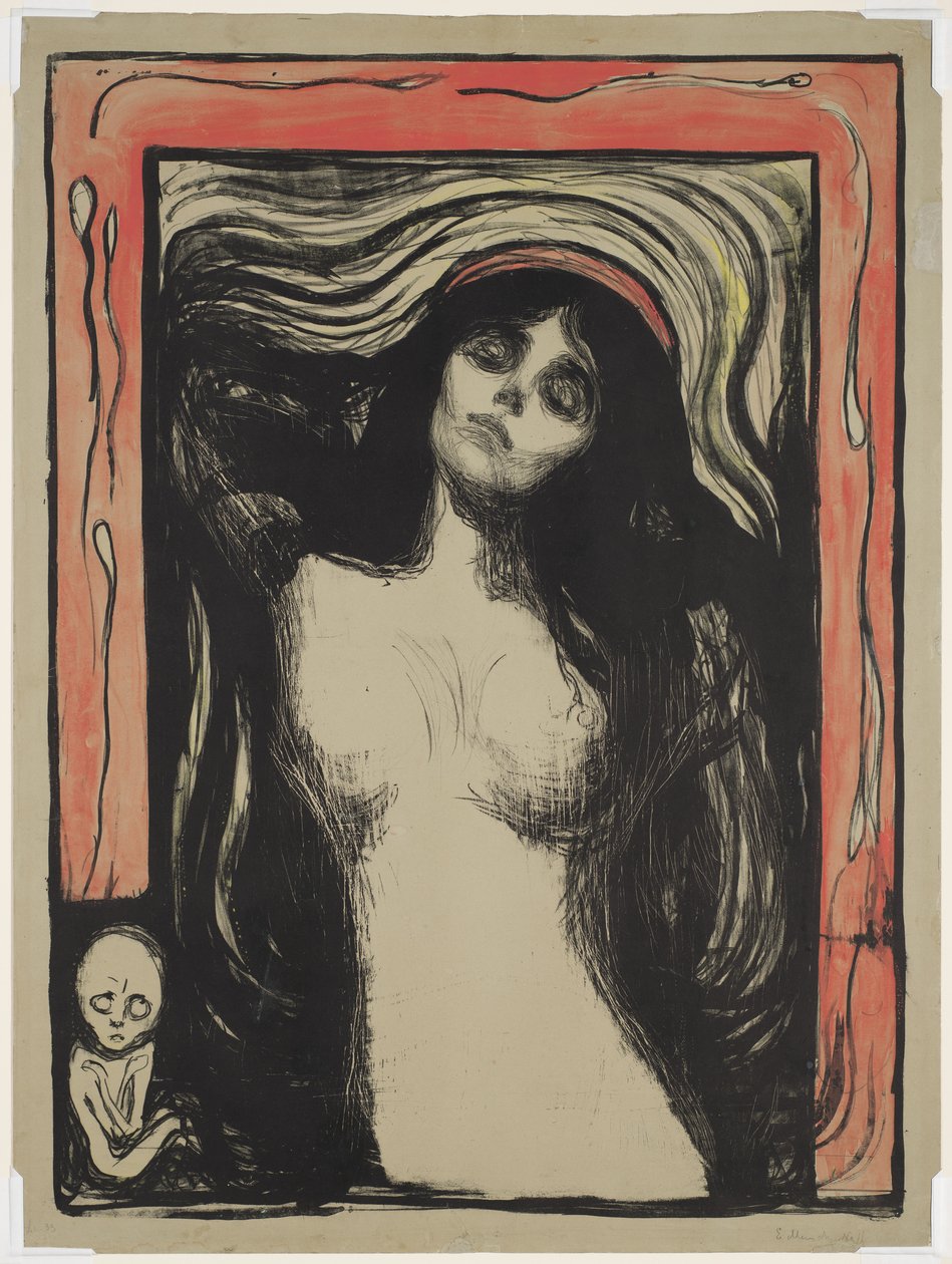 Madonna, 1895 door Edvard Munch