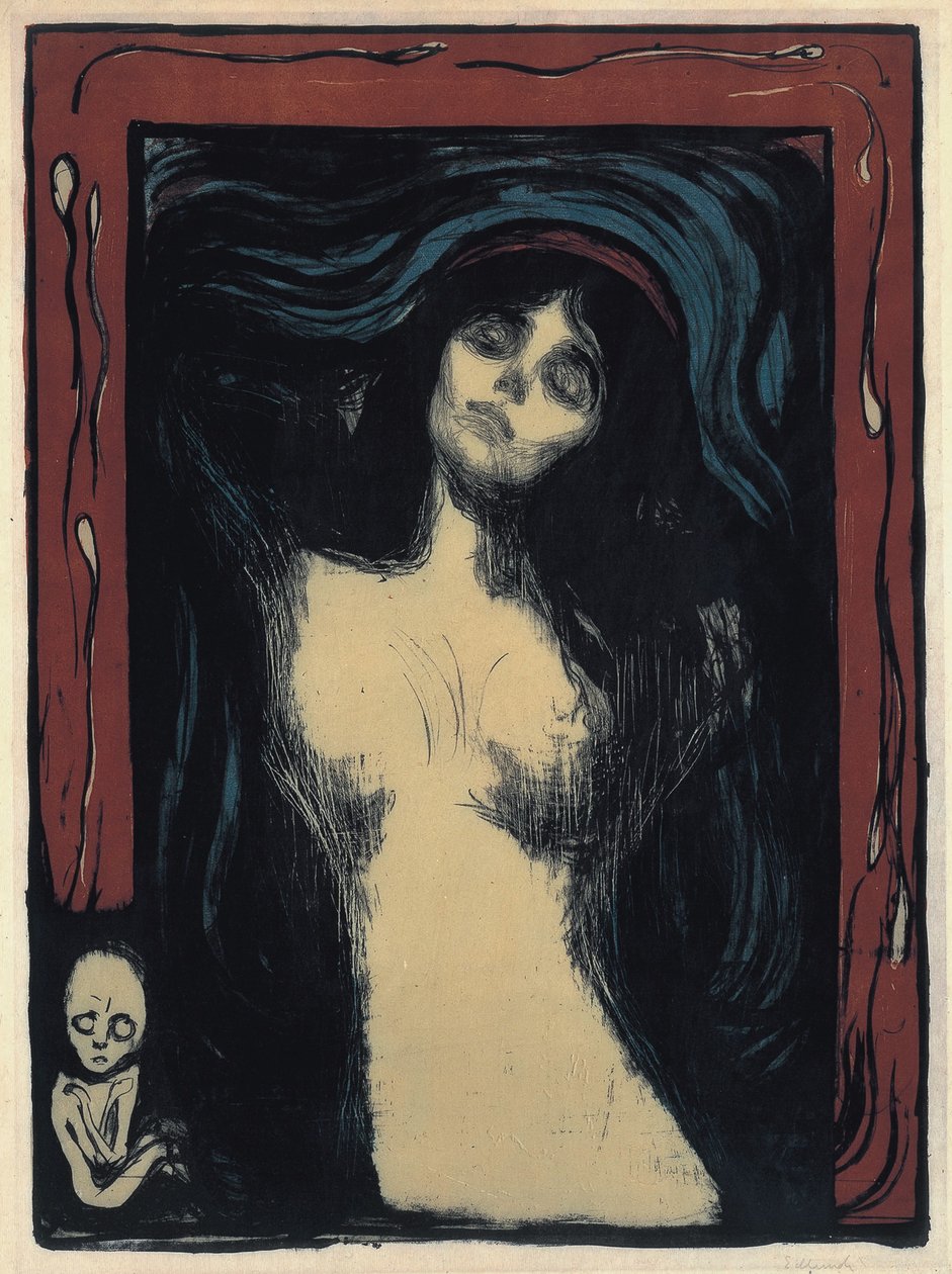 Madonna Liefdevolle Vrouw, 1895-1900 door Edvard Munch
