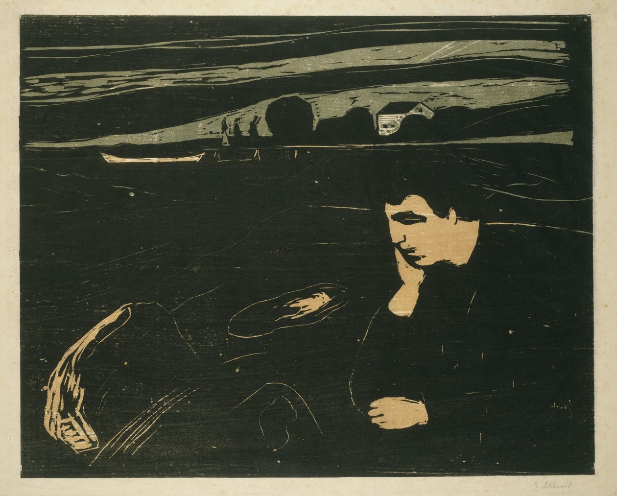 Melancholie III, 1902 door Edvard Munch