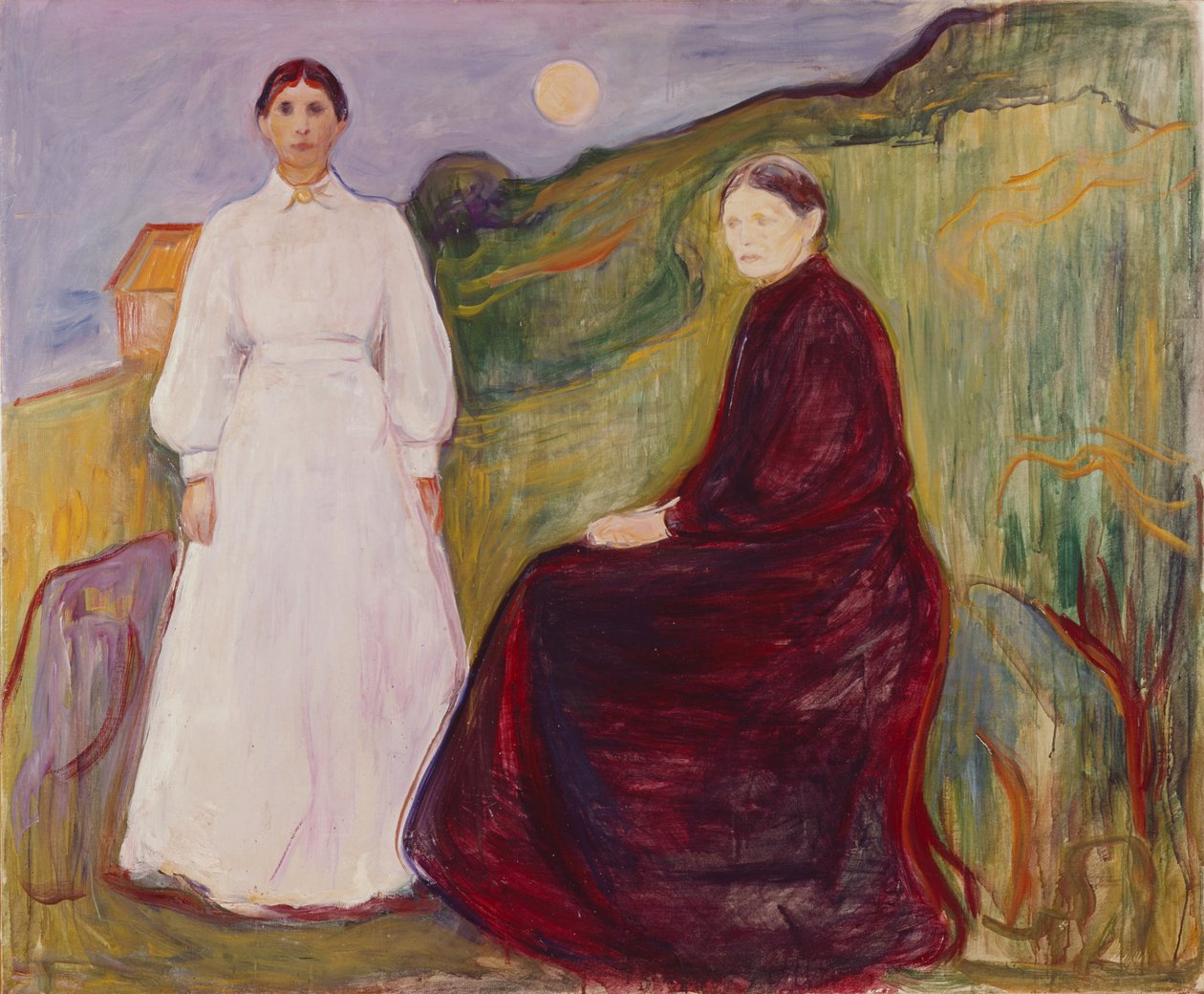 Moeder en dochter door Edvard Munch
