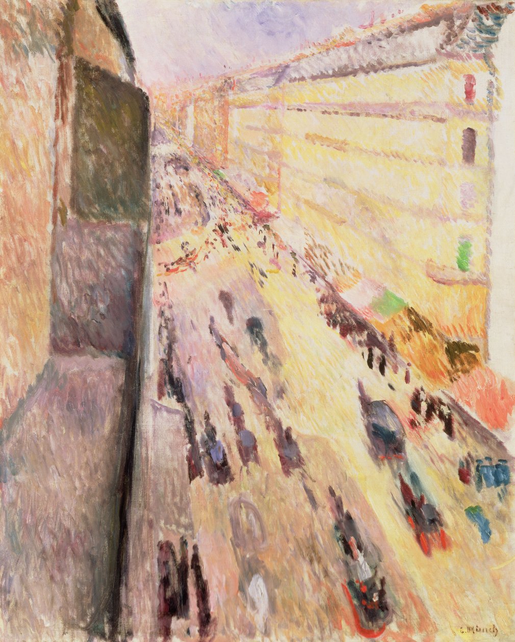 Rue de Rivoli, 1891 door Edvard Munch