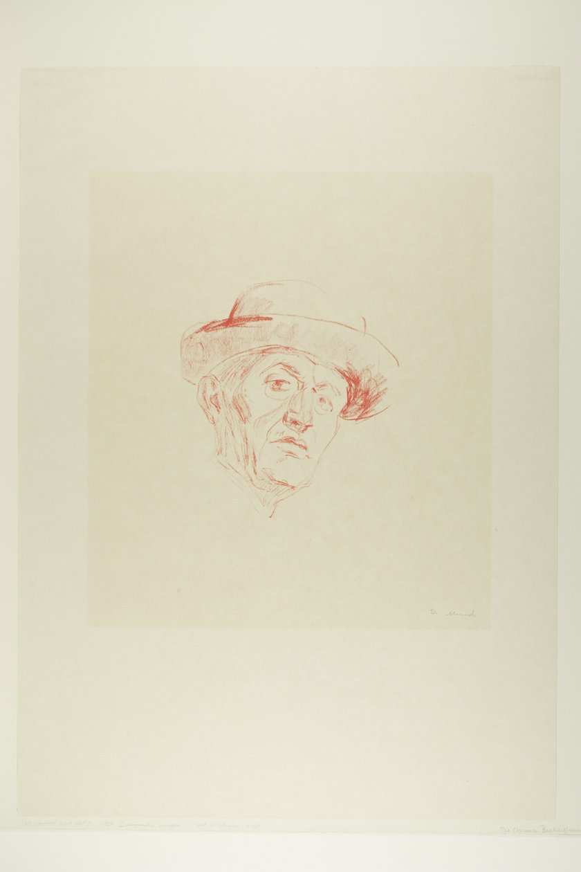 Zelfportret met hoed I door Edvard Munch
