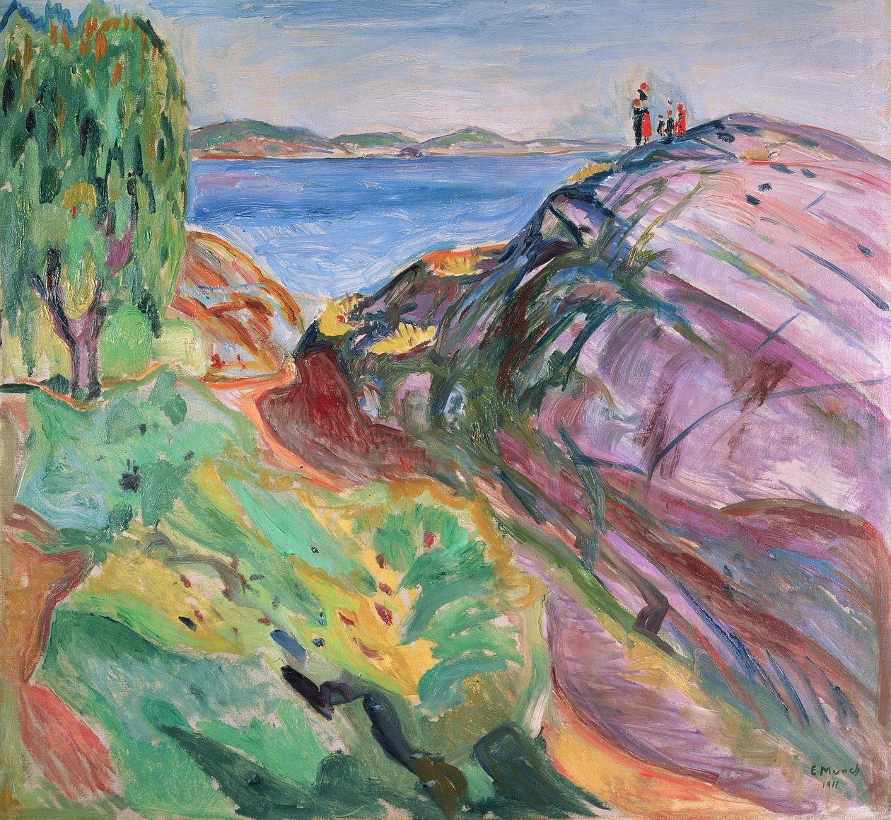 Zomer aan zee, Krager door Edvard Munch