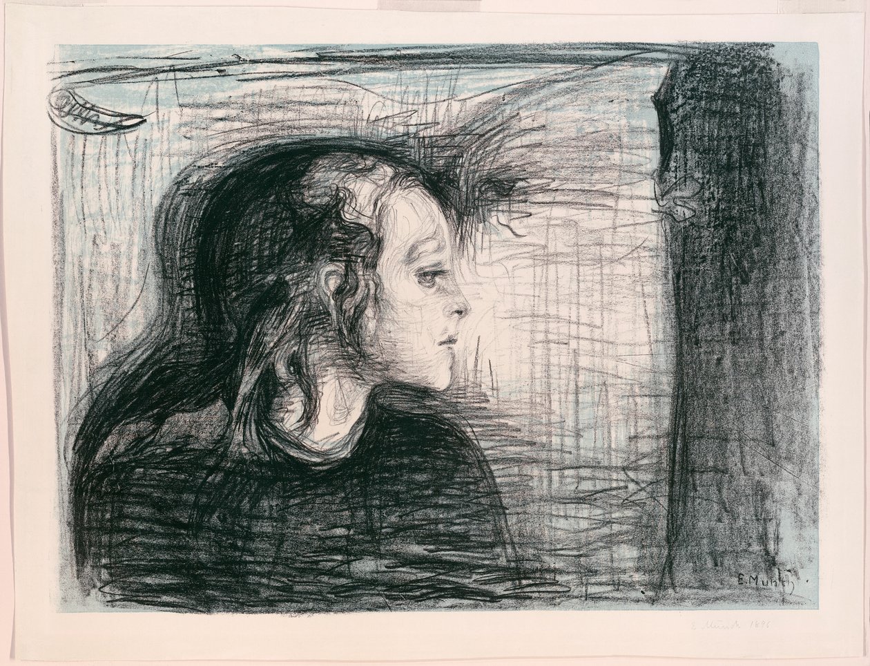 Het zieke kind I door Edvard Munch