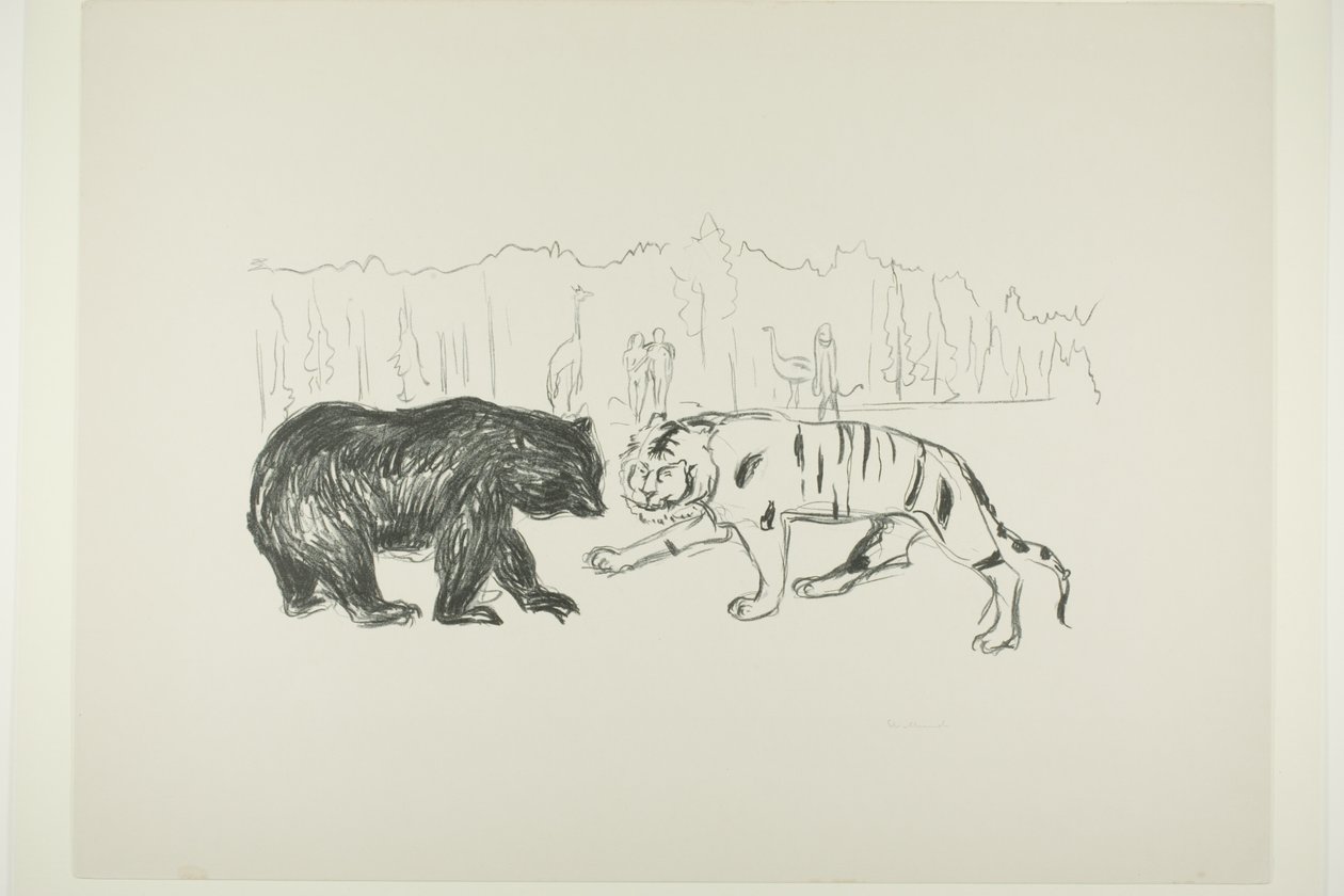 De tijger en de beer door Edvard Munch