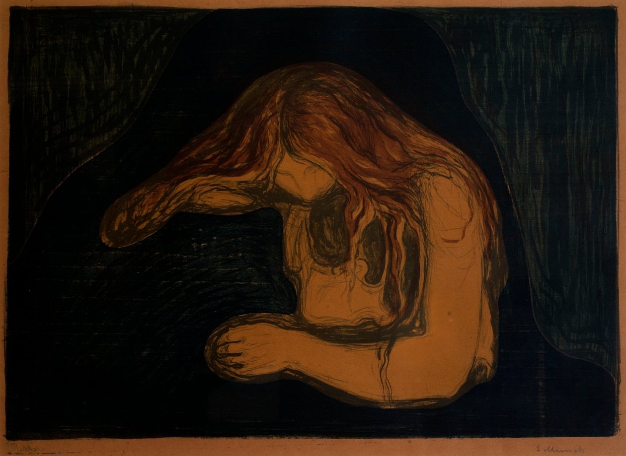 Vampier (Vampier II) door Edvard Munch