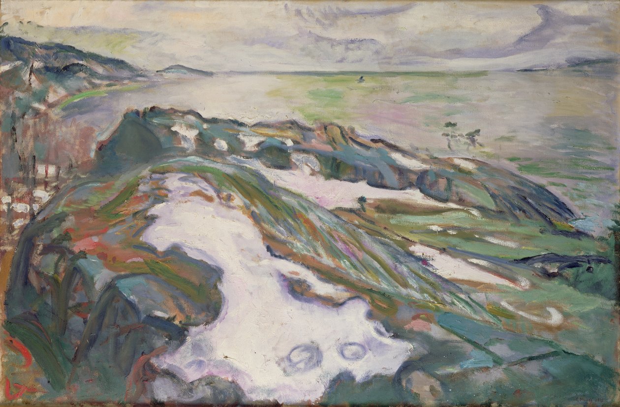Winterlandschap door Edvard Munch