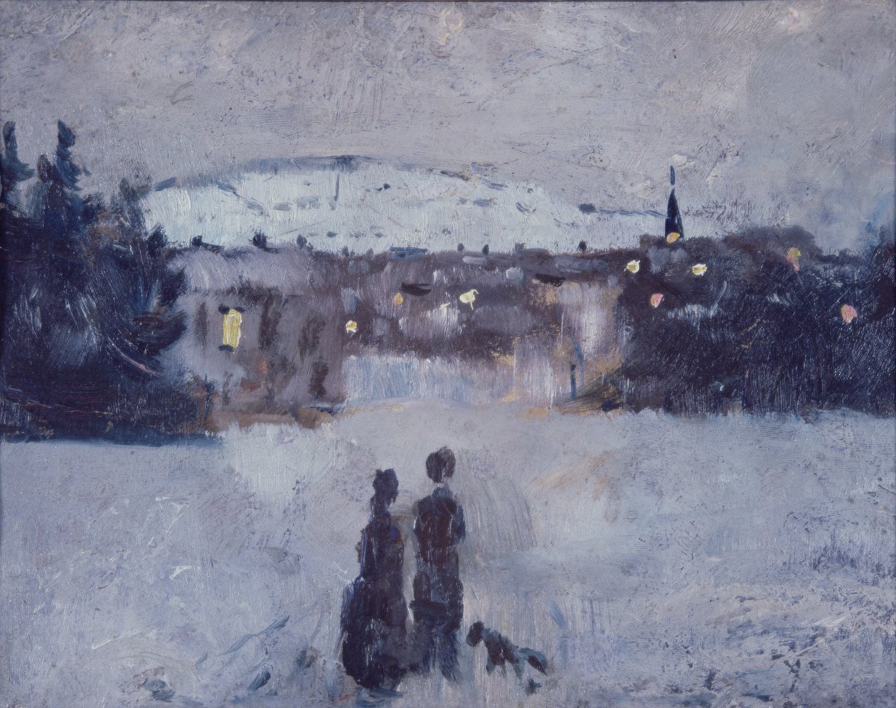 Winterlandschap in Skymning door Edvard Munch