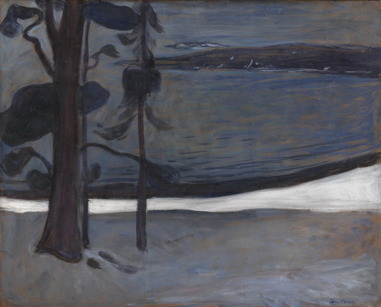 Winter in Nordstrand door Edvard Munch