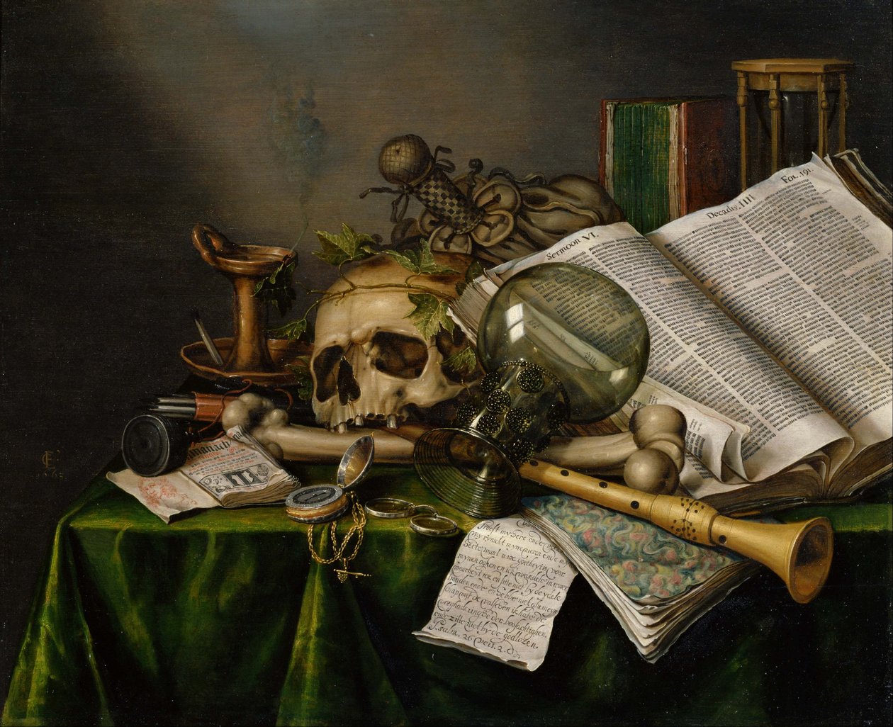 Vanitas door Edwaert Colyer or Collier