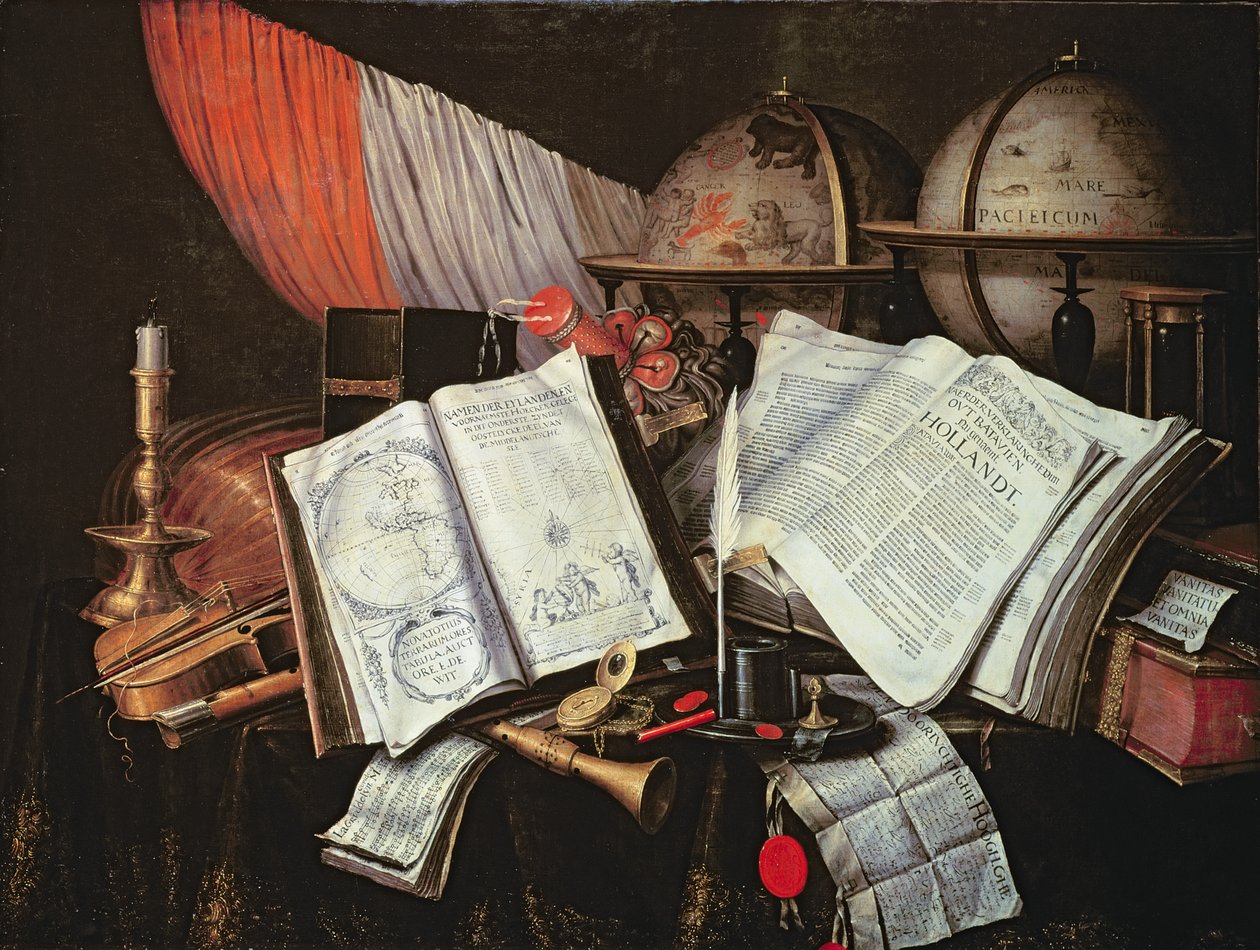 Vanitas door Edwaert Colyer or Collier