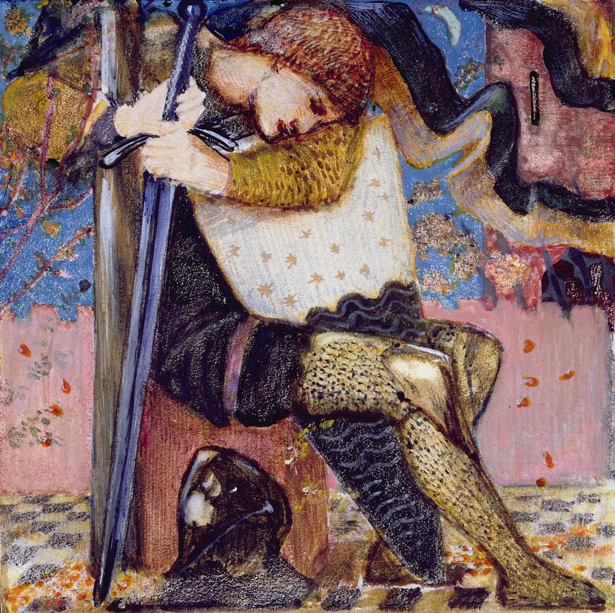 Arthur met Excalibur door Edward Burne Jones