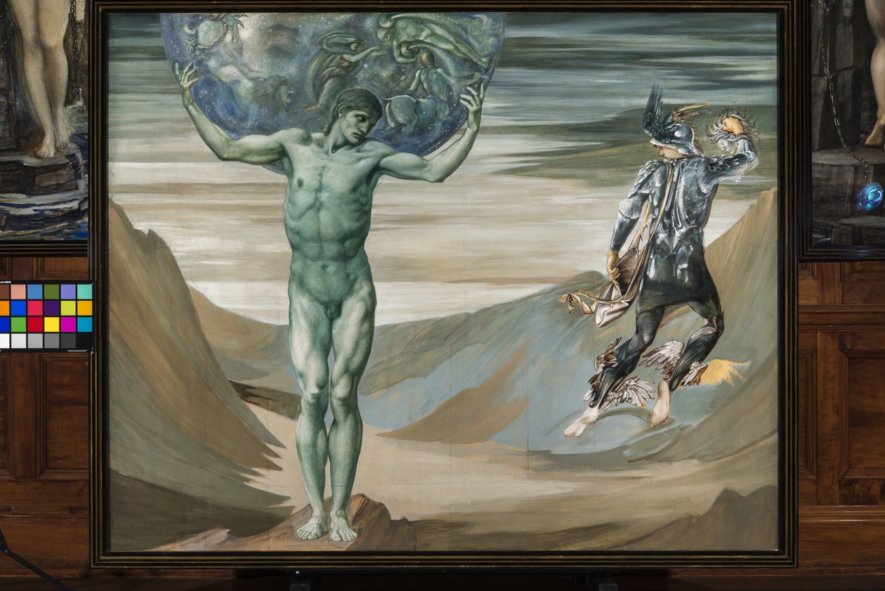 Atlas Veranderd in Steen, ca. 1876 door Edward Burne Jones