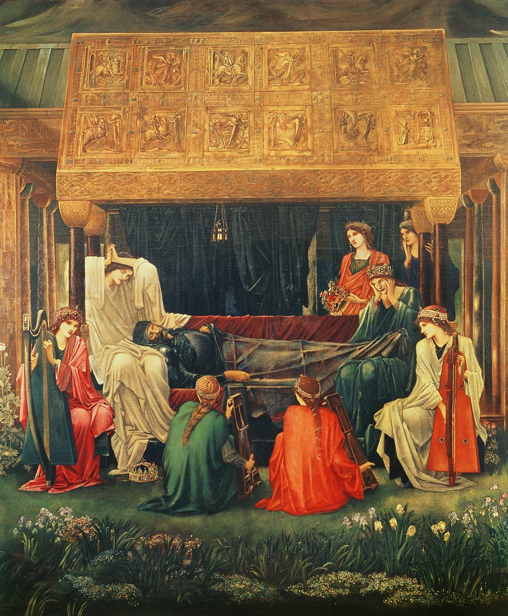 De Laatste Slaap van Arthur in Avalon door Edward Burne Jones