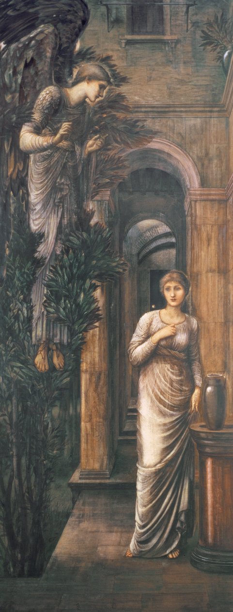 De Aankondiging, 1887 door Edward Burne Jones
