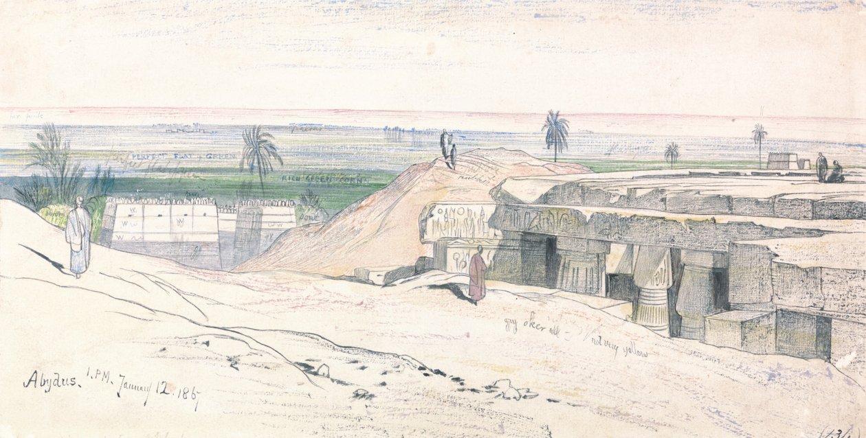 Abydos, 13:00 uur, 12 januari 1867 door Edward Lear