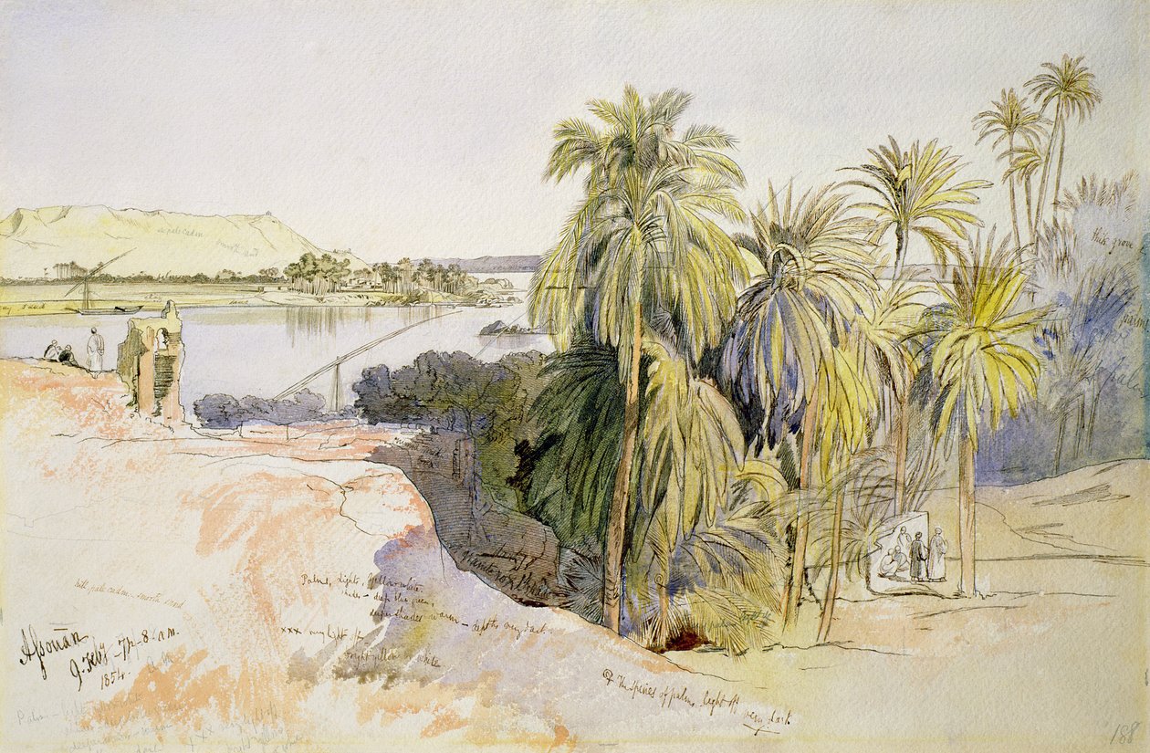 Assouan door Edward Lear