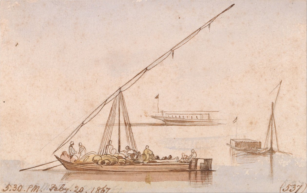 Boten op de Nijl door Edward Lear