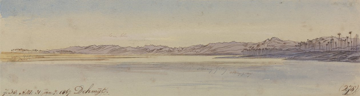 Dehmyt, 7:30 uur, 31 januari 1867 door Edward Lear
