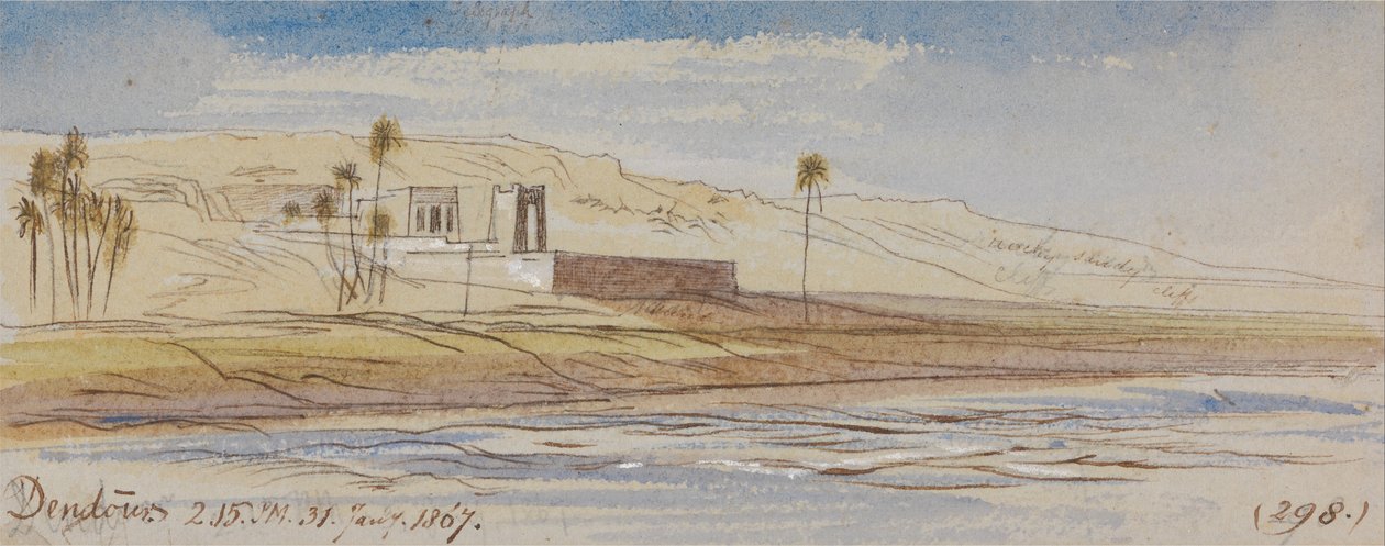 Dendour, 14:15 uur, 31 januari 1867 door Edward Lear