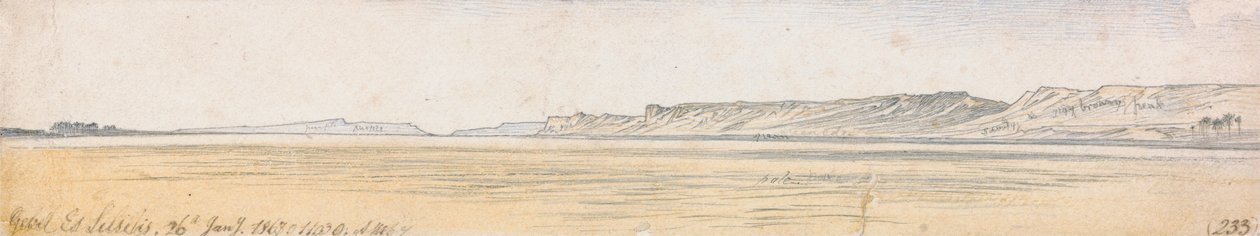 Gebel Es Silsilis door Edward Lear