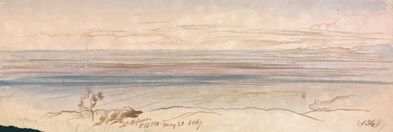 Mt. Orfano door Edward Lear