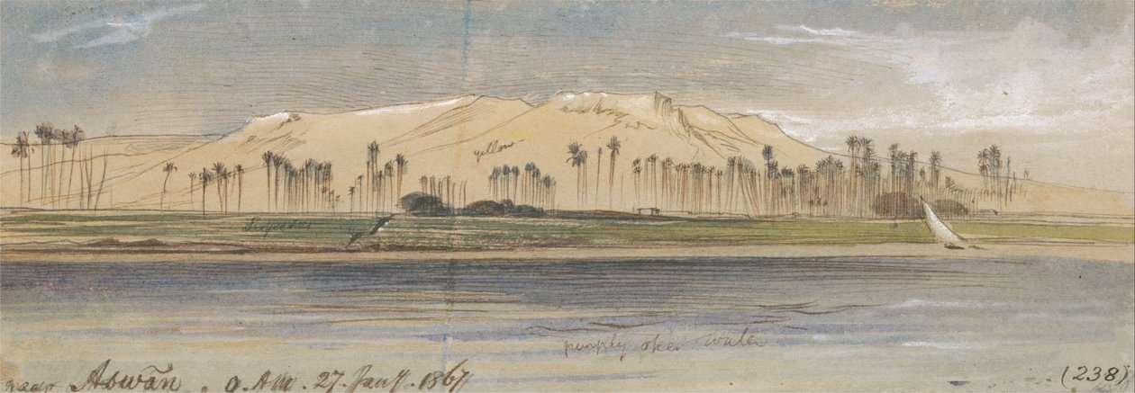 Bij Aswan door Edward Lear