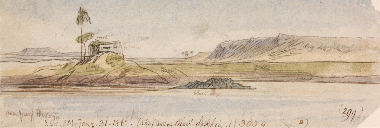 Bij Garf Hossayn, 15:40, 31 januari 1867 door Edward Lear