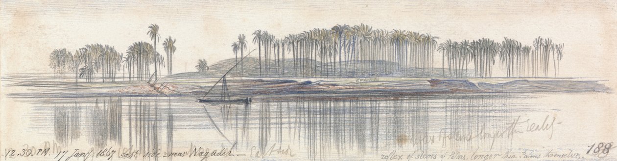 Bij Negadeh, 12:30 uur, 17 januari 1867 door Edward Lear