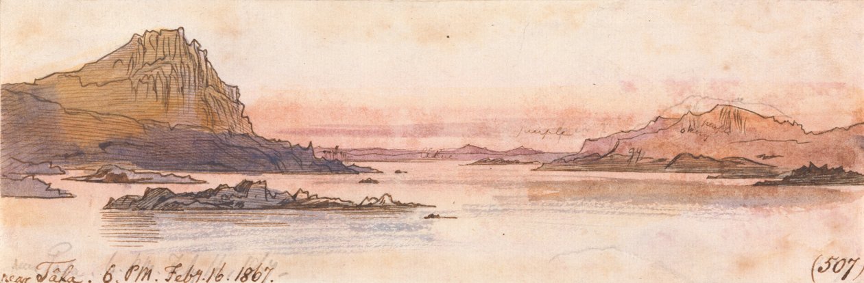 Bij Tafa, 18:00 uur, 16 februari 1867 (507) door Edward Lear