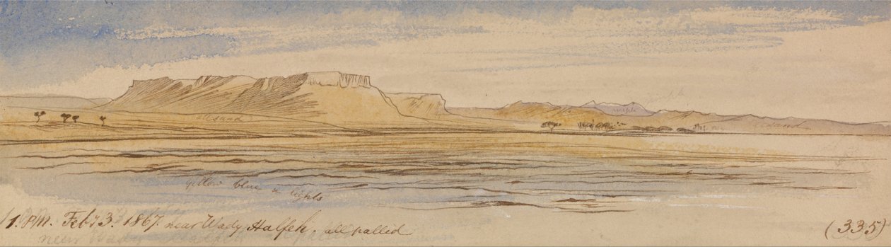 Bij Wady Halfeh door Edward Lear