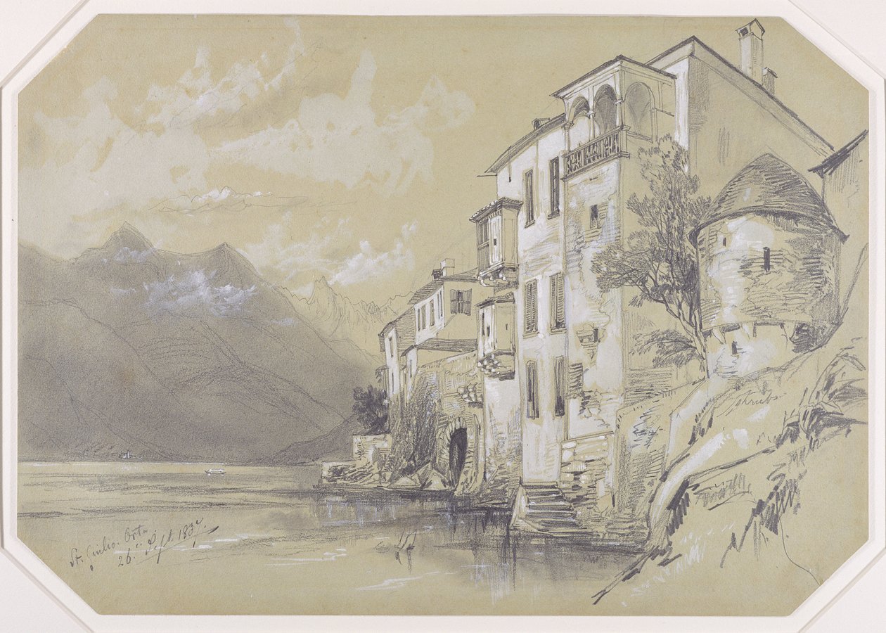 St. Giulio, Orta, 26 september 1837 door Edward Lear