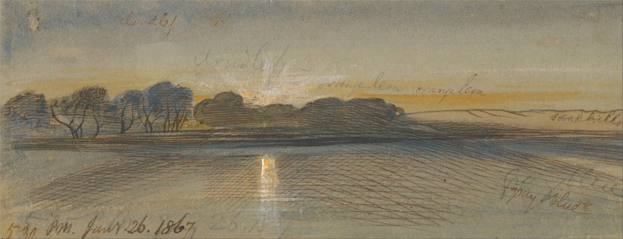 Zonsondergang op de Nijl door Edward Lear